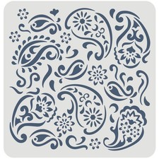 FINGERINSPIRE Paisley Stencil 11.8x11.8 Inch Mandala Template - Large