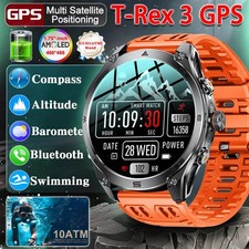Rugged GPS Smartwatch with Blood Oxygen Monitor, 10 ATM Water Resistance, AMOLED