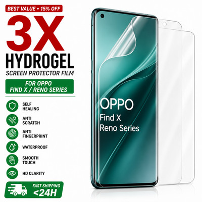 For Oppo Find X / Reno Series 3 Pack Screen Protector HD Clear Hydrogel