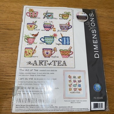 Dimensions The Art of Tea Counted Cross Stitch Kit - Stickerei Tassen Becher 