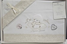 Lenzuola Carrozzina Neonato 75x40 cm Cotone Set 3 Pezzi Beige Gattino Cucciolo N