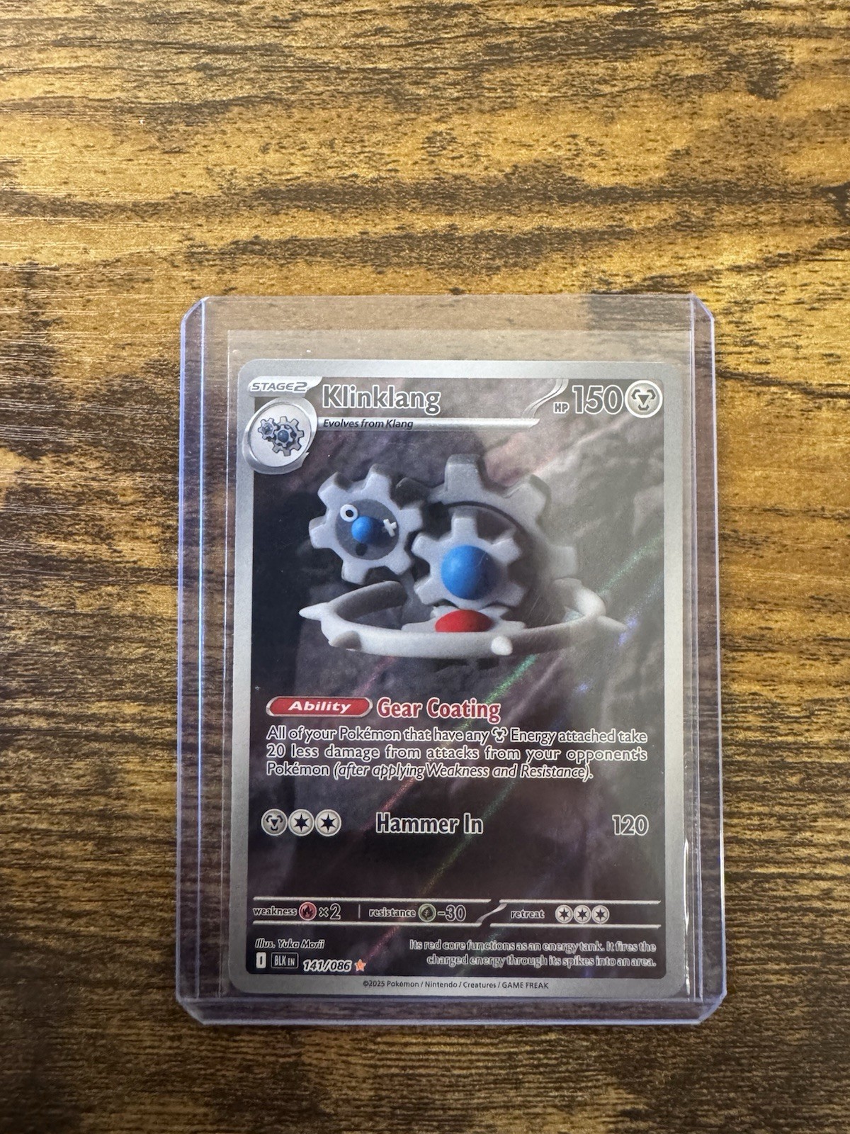 Klinklang 141/086 - Illustration Rare SV: Black Bolt Pokemon TCG - NM