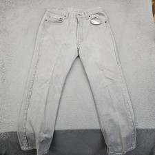 Vintage Levis 501 Jeans Mens 32x28 Tag 34x30 Light Wash Button Fly Made USA