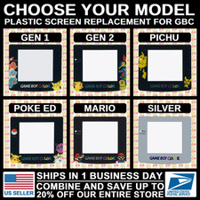 Plastic Screen Lens Replacement for Nintendo Game Boy Color GBC Pokemon Mario