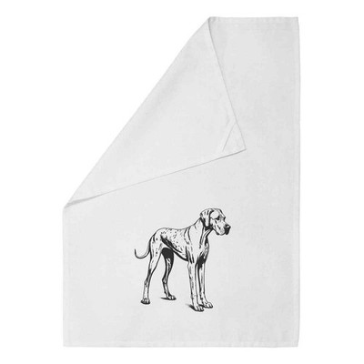 Geschirrtuch/Geschirrtuch 'Große Dogge' weiß Baumwolle (TW00078678)