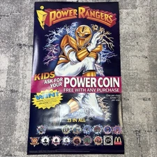 1994 McDonalds Power Rangers Movie Store Window Display Saban Happy Meal 48x28in