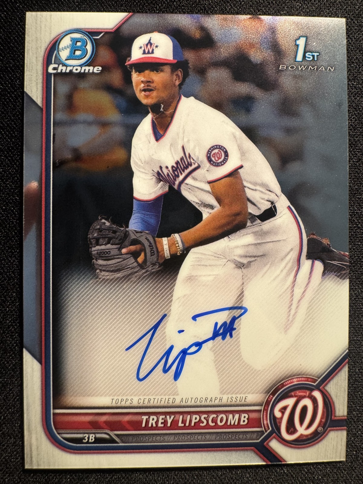 2022 Bowman Draft - Chrome Draft Pick Autographs Trey Lipscomb #CDA-TLB (AU, RC)