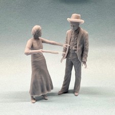 Bonnie and Clyde Figure Set for Diorama 1/24 1/25