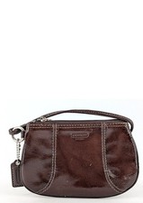 Authintic Vintage Coach Brown Leather Wristlet Vintage F47782.
