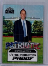 Brian Cashman 2025 Leaf Metal 4th Of July Baseball 1/1 Pre Production Proof