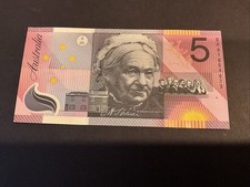 UNC MACFARLANE EVANS $5 POLYMER BANKNOTE AS PICTURED FREE POSTAGE