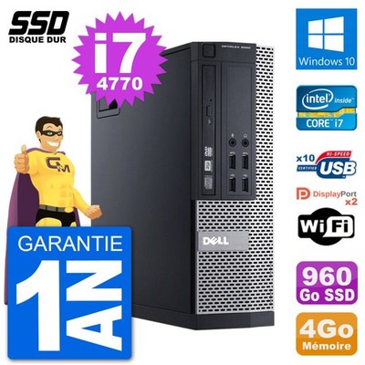 Dell OptiPlex 9020 SFF PC i7-4770 4GB RAM 960GB SSD Windows 10 Wifi