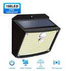 158 LED Solar Motion Sensor Wall Lamp Outdoor Waterproof Garden Fence Yard