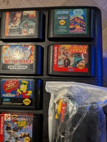 SEGA Genesis MK-1631 MEGA Bundle Lot w/ 15 Games! Contra And Streets Of Rage 2! 