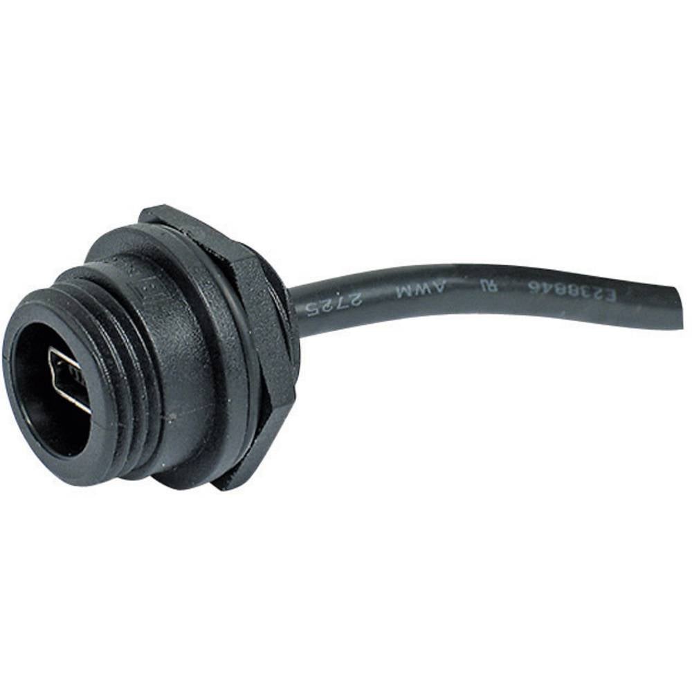 Embase femelle Mini USB B Bulgin PX0443 étanche pour connecteur à sertir