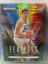 2024 Prizm Draft Picks #10 Tristan DaSilva Fearless Green Pulsar 17/25 RC