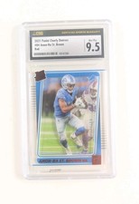 2021 Panini Donruss Clearly AMON-RA ST. BROWN #84 Red /49 Detroit Lions CSG 9.5