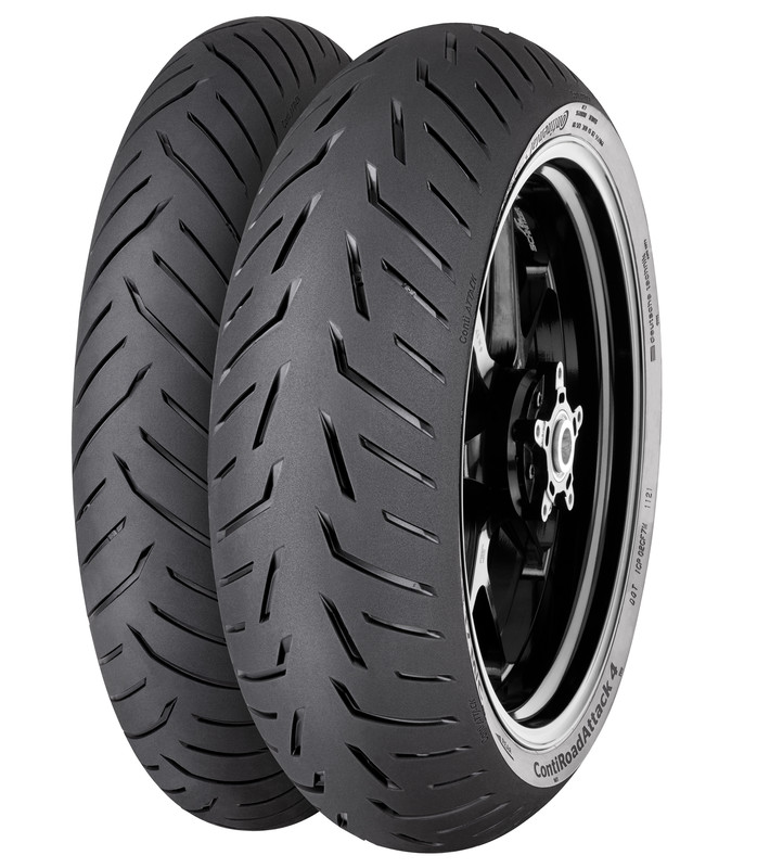 Pneu CONTINENTAL CONTIROADATTACK 4 120/70 ZR 17 pour corriger la perte d'adhérence