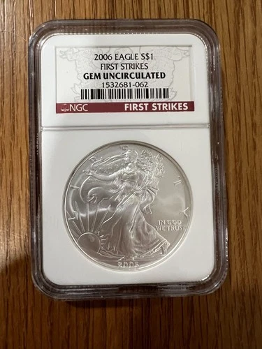 2006 American Eagle Silver Dollar NGC First Strikes GEM Uncirculated