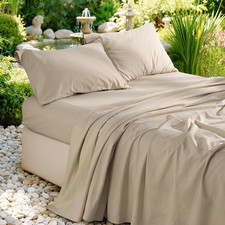 100 French Pure Linen Sheets Queen Size, Breathable, Soft and Durable Pure Line