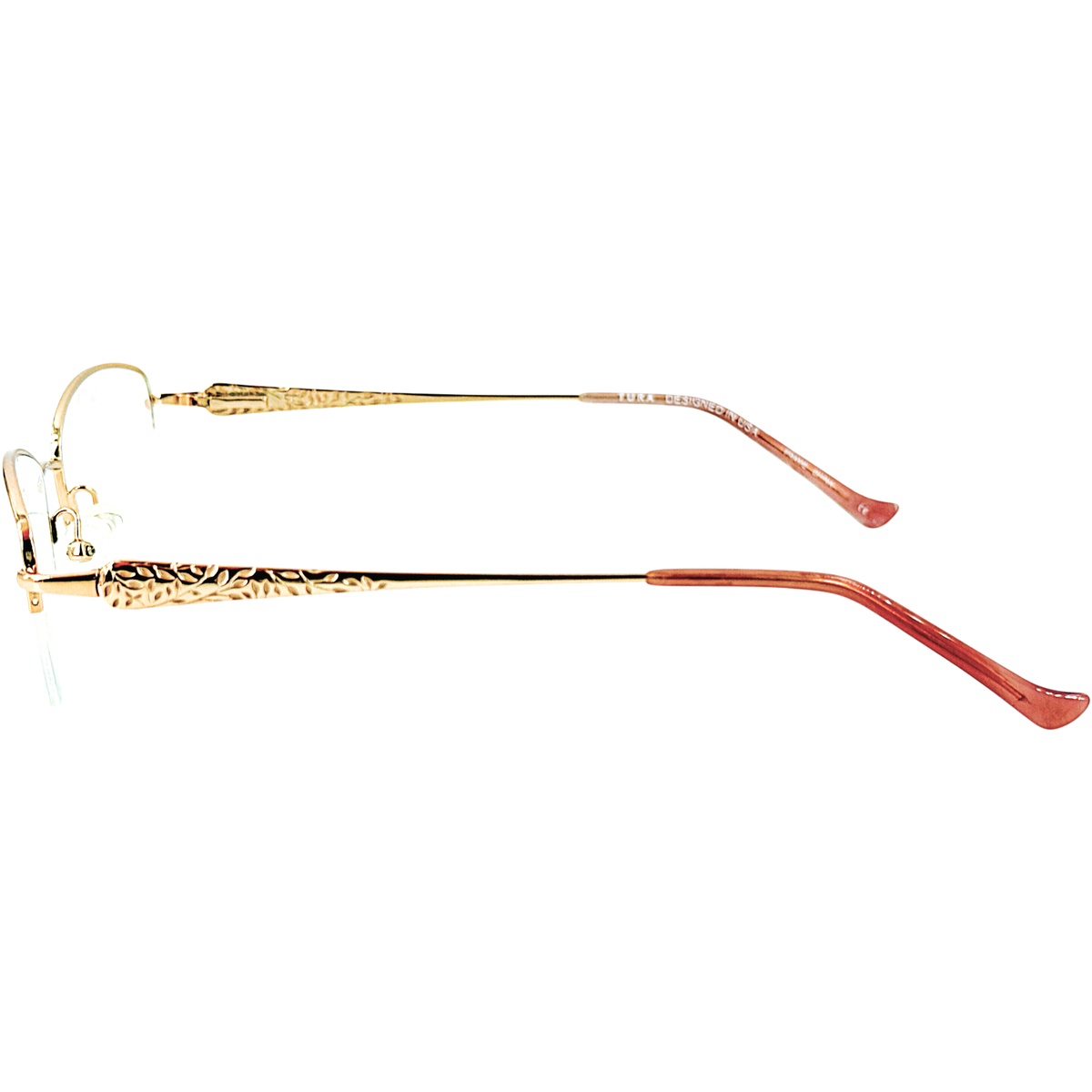 Tura R906 Womens Semi Rimless Eyeglass Frame RGD Rose Gold  display picture 1