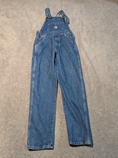 Vintage Pointer Brand Overalls Mens 30x31 Blue Denim Bib Suspenders 1970s