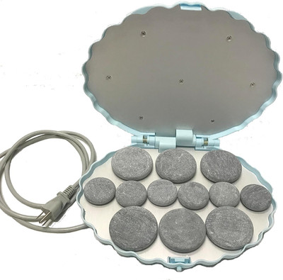 Portable Hot Stone Massage Set with 12 Therapy Stones for Relaxation