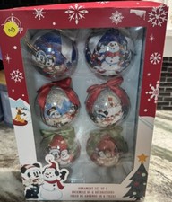 disney store mickey mouse christmas ornaments set of 6