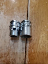 Snap On 3/8 Drive 3/8 1/2 12PT Shallow Sockets Lot Of 2