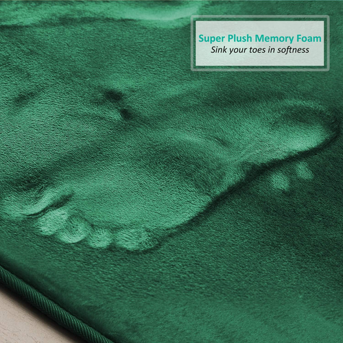 Set Di 3 Tappeti Da Bagno in Memory Foam, Antiscivolo, Retro in PVC, Lavabile, A - Foto 7 di 12