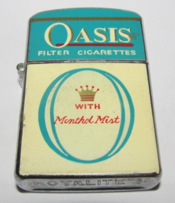 Vintage Oasis Menthol Mist Cigarettes Butane Gas Fuel Lighter Royalite Japan