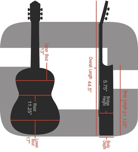 Crossrock Deluxe Super Jumbo & Similar Acoustic Guitar Arch Top Wood Guitar Case - Picture 13 of 33