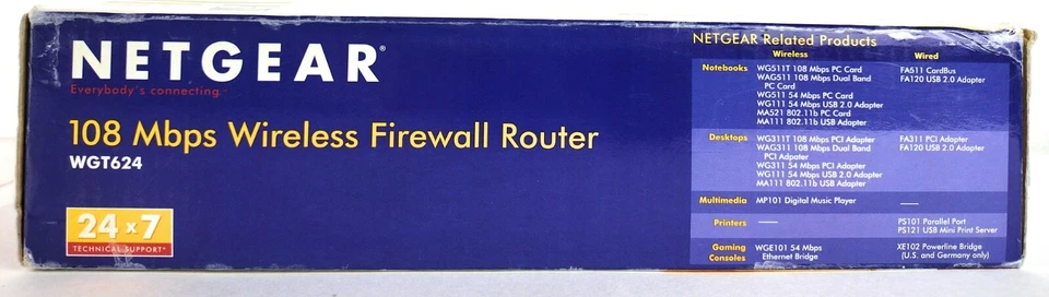 Netgear WiFi Firewall 108 Mbps 4-Port 10/100 Wireless 802.11b/g WGT624v2 - Image 4 of 4