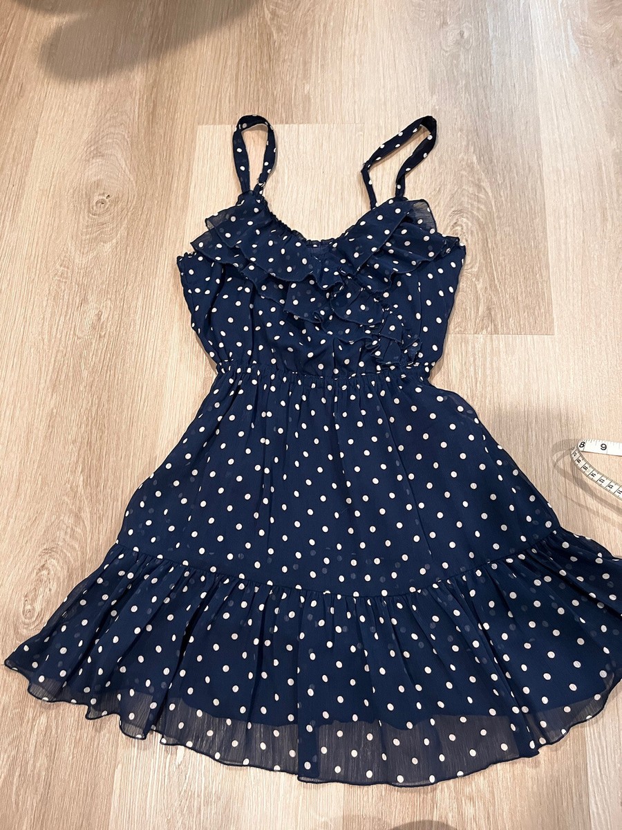 Hollister Polka Dots Chiffon Dress -xsmall In Excellent