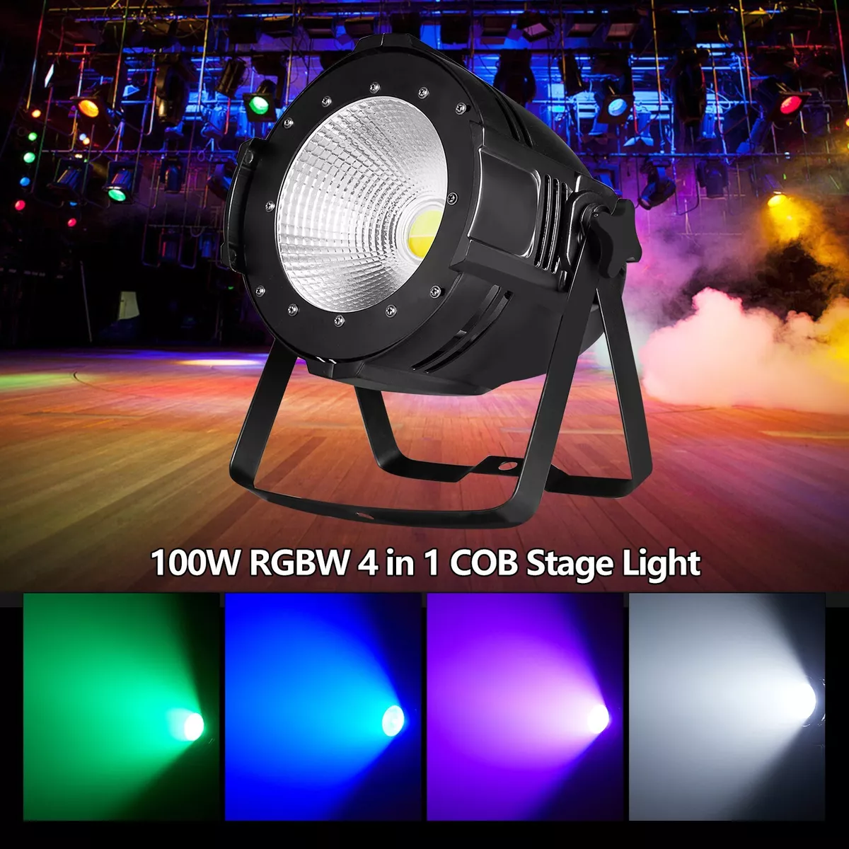 High Brightness Indoor Stage Lighting Studio RGBW 4 IN 1 100w Cob Led par  light