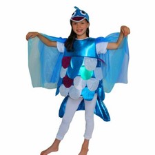 Regenbogenfisch Kostüm für Kinder Gr. 98-128 Fisch-Kostüm Meer Karneval Fasching