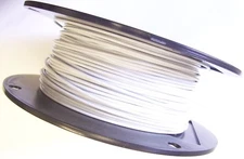 WHITE Vinyl Coated Wire Rope Cable, 3/32" - 1/8", 7x7: 50, 100, 250, 500 ft