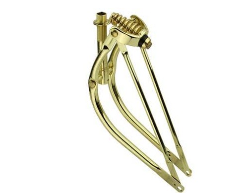 BENT Springer Fork for 26" BIKE Chrome Black Gold Cruiser Lowrider BMX MTB - Picture 4 of 4