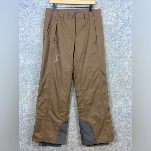 Salomon Clima Pro Ski Snowboard Pants Size 10 Brown Insulated Acti-loft Outdoor