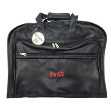Coca-Cola Carry On Travel Garment Bag Black Embroidered Logo Golden Pacific