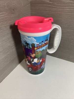 New! Disney Parks Magic Kingdom Entrance 16oz Travel Coffee Cup Mug