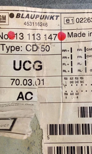 13113147 Sistema Audio/Radio Cd para OPEL VECTRA C BERLINA Cosmo 2005 523698 - Imagen 3 de 9