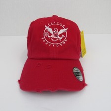 KBEthos Vintage Future President Embroidered Red Cap Youth Adjustable Distressed