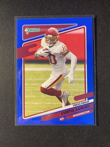 2021 Donruss Football Curtis Samuel Blue Press Proof #223 Commanders - Bild 1 von 2