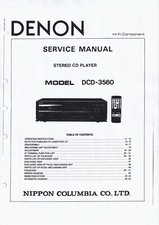 Service manual for Denon DCD-3560