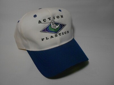 Rare Action Plastics Snapback Fishing Hat Cap Fish Signed Larry Nixon FREE SHIP