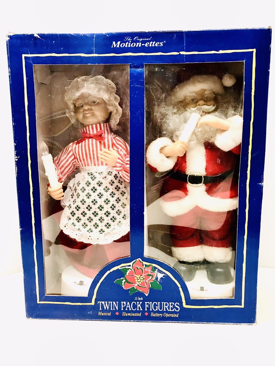 Telco Creations Vintage 1996 Santa & Mrs. Claus 15” Motion-ettes