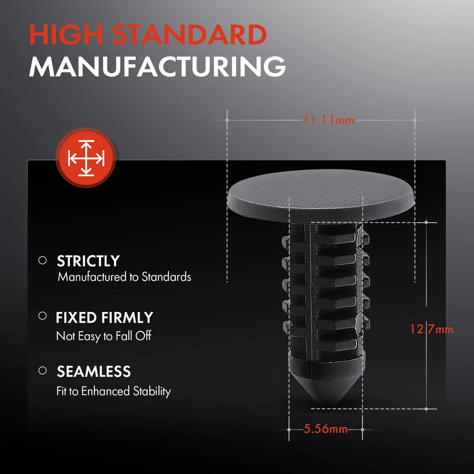 Clip de sujeción de retención de fascia de nailon de 5,56 mm 50 piezas para Ford Mustang Mercury Capri Foto 3 de 4