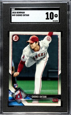 2018 Bowman #49 Shohei Ohtani SGC 10 GEM MINT RC Dodgers Angels