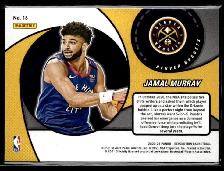 2020-21 Panini Revolution Vortex #16 Jamal Murray  BK01R01E - Image 2 of 2